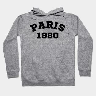 Vintage Paris 1980 Retro Hoodie